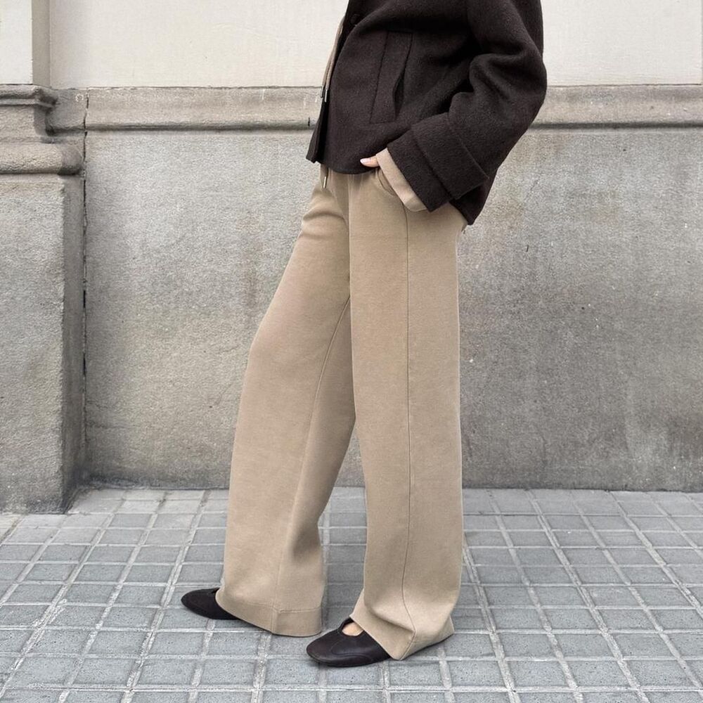 Zara Washed Effect Wide Leg Pants, Size S, Loungewear